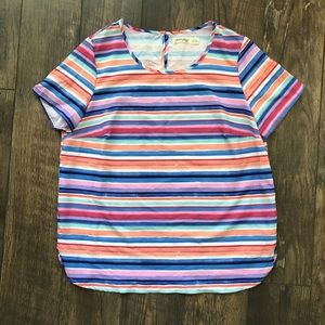 Faded Glory Striped Multicolor Top